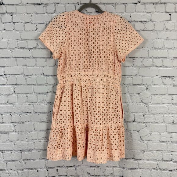 Anthropologie The Somerset Eyelet Mini Dress in Light Rose Pink - Picture 10 of 14